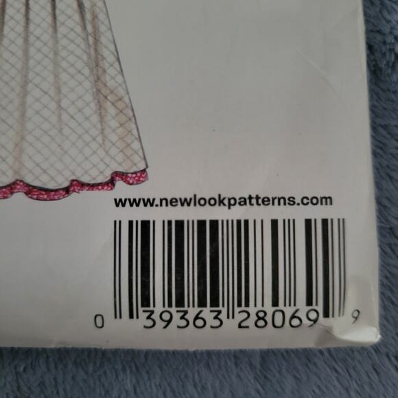 NEW LOOK Junior 6480 Bustle Top Pleated Skirt Wide Pants Sz 3/4-13/14 Uncut - Picture 2 of 6